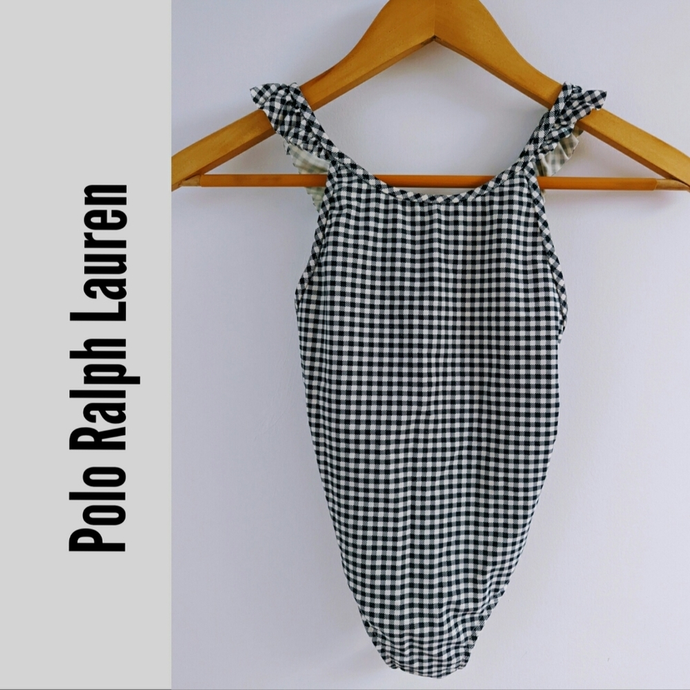 Polo Ralph Lauren Gingham Swimsuit Size 6 Girls